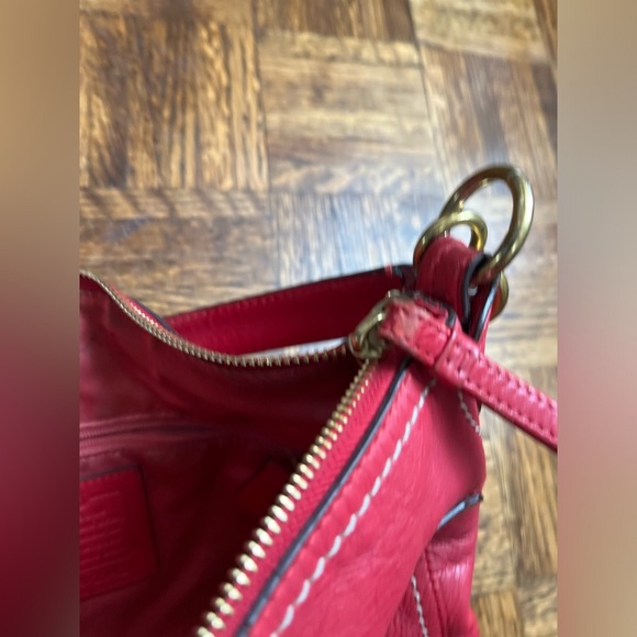 Coach Poppy Perri Hippie Rose Leather Crossbody Hobo Bag #22421 - Picture 8 of 12